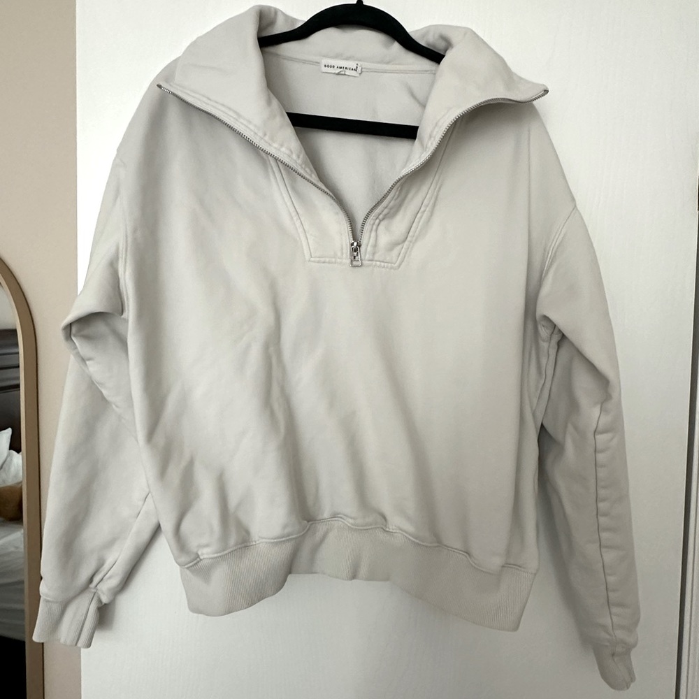Good American size 2 quarter zip pull-over sweatshirt